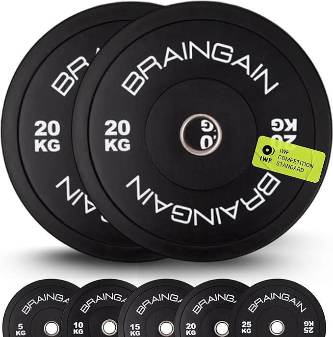 Black HD Bumper Weight Plates Rubber - 5kg to 25kg