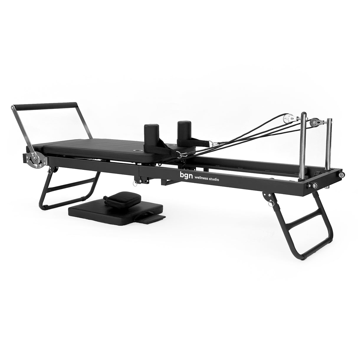 Foldable Reformer Pilates Machine - Midnight Black / Cloud Grey