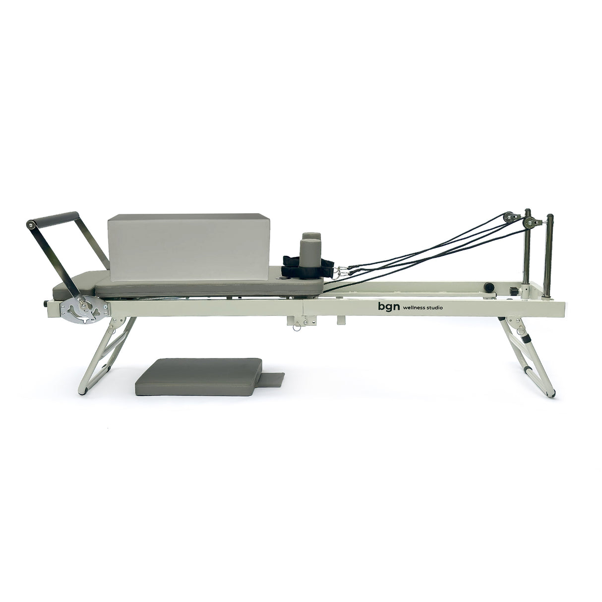Foldable Reformer Pilates Machine - Midnight Black / Cloud Grey