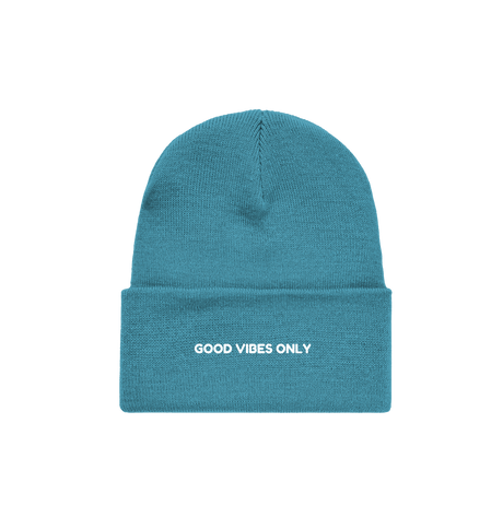 Airforce Blue BRAINGAIN GOOD VIBES ONLY BEANIE (2nd)