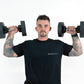 Fitness Model Using BRAINGAIN 40kg Round Adjustable Dumbbells Shoulder Press